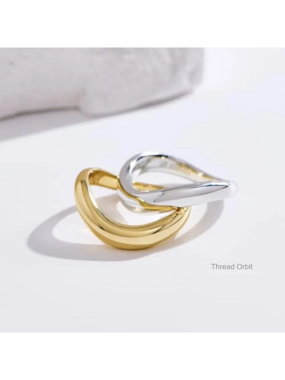 14K Gold Filled Chunky Wavy Dome Ring - Statement Bold Wave Band Stackable